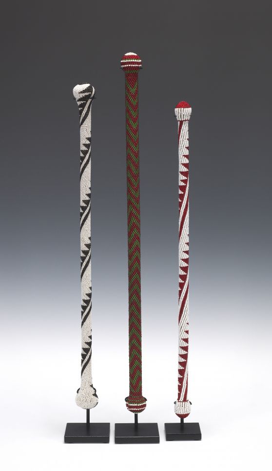 Tutsi Ceremonial Beaded Staffs