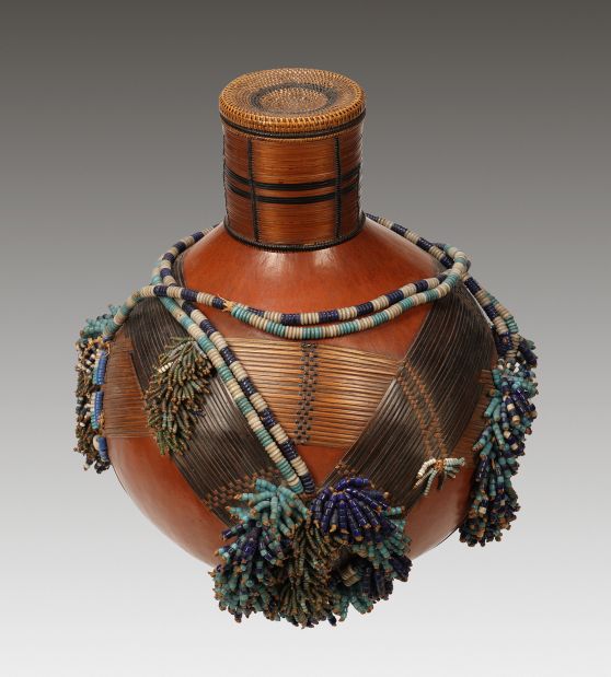 Nsapo-Nsapo Beaded calabash